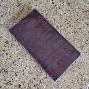 Authentic Genuine, Eel Skin Wallet, Brown